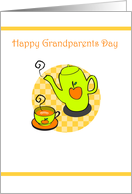Happy grandparents day, apple tea card