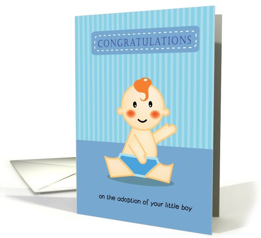 congratulations on the adoption of your little boy card (810282)