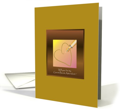 will you be my guest book attendant card (815620)