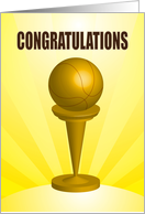 congratulations, basket ball, award card