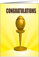 congratulations, football, award card