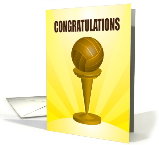 congratulations, volley ball, award card (822479)