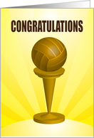 congratulations, volley ball, award card
