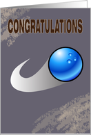 congratulations, bowling ball card