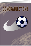 congratulations, soccer ball card