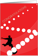congratulations, soccer ball card