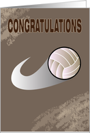 congratulations, volley ball card
