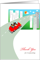 Thank you for carpooling card