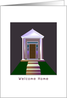 Welcome Home, house, summer camp card