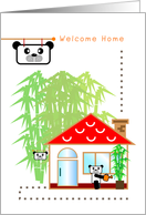 Welcome Home, house, panda card