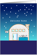 Welcome Home, house, polar bear card