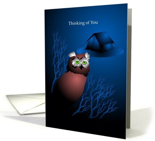 thinking of you, owl, summer camp card (828489)