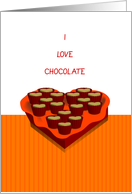 national chocolate day, cookies, i love chocolate card