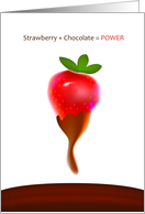national chocolate day, strawberry+chocolate = power card
