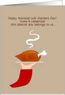 happy national left handers day, food card