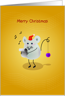 merry christmas, mouse, singing card