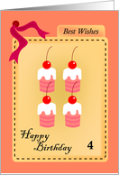 happy birthday, cupcake, 4 card
