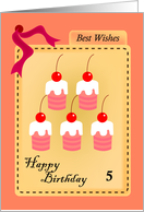 happy birthday, cupcake, 5 card