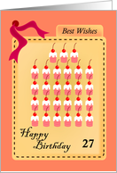 happy birthday, cupcake, 27 card