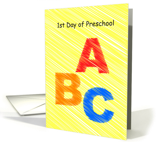 1st Day of preschool, ABC card (854460)