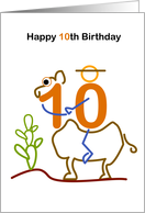 happy 10th Birthday card