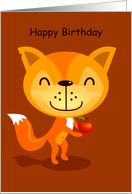 happy Birthday, fox card