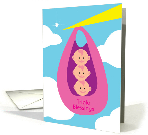 triple blessings, babies card (865695)