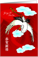 Chinese New year, stork card