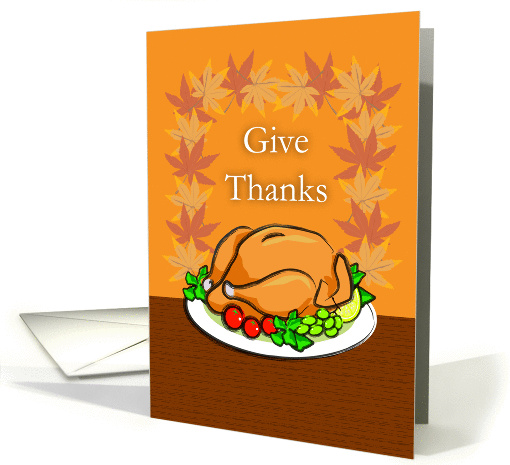 Happy Thanksgiving, Turkey on a Platter card (872935)