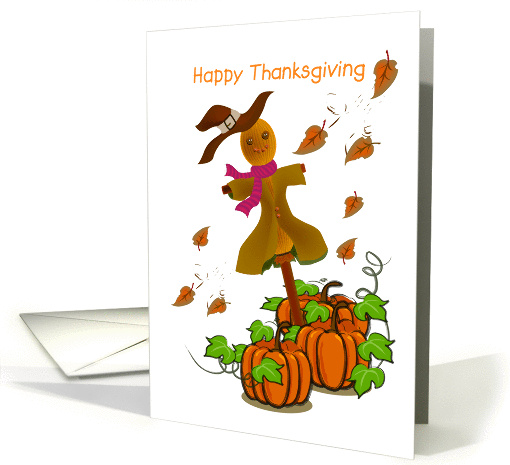 happy thanksgiving, scarecrow card (873274)