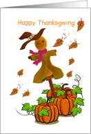 happy thanksgiving, scarecrow card