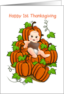 happy 1st thanksgiving, baby card