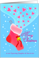 Merry Christmas to our expecting daughter & son-in -law, baby shoes card