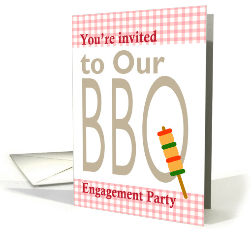 You're invited to our BBQ engagement party card (925475)