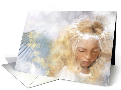 Christmas Angel with Halo of twinkling lights card (1550410)