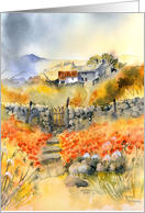 Through the Poppies,Swaledale, Yorkshire, England card
