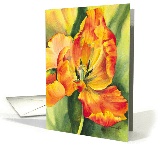Flame tulip card (240569)