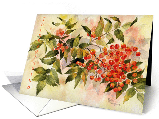Thanksgiving Rowan Berries card (247038)