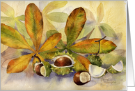 Thanksgiving Autumn foliage card