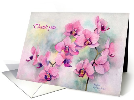 Thank you bridesmaid orchid card (399371)