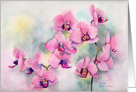 Pink orchid card
