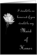 Wedding - maid of honor card