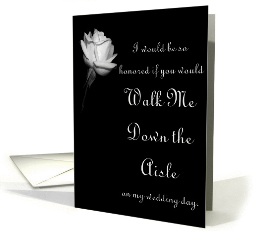 Wedding - Walk Me down the aisle card (290518)