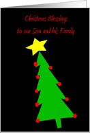 Christmas Blessings - son and family card