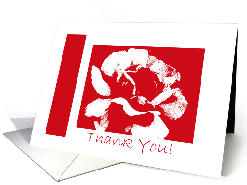 Thank You, Any One, White & Red Rose card (380917)
