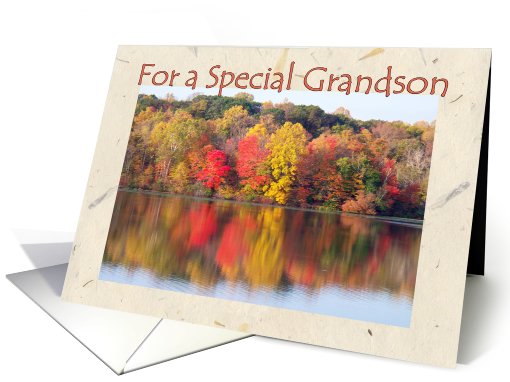 Birthday Grandson, Beauty of Autumn card (470725)