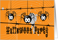 Halloween Party, Spiders card