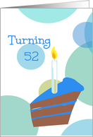 52nd Birthday,Turning 52 card
