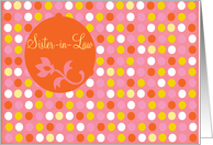 Sister-in-law Mother’s Day, bright dots card