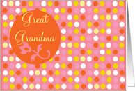 Mother’s Day Great Grandma, bright dots card